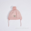 Hat And Gloves Set For Child Pink Color kintted hat scarf and gloves set Manufactory